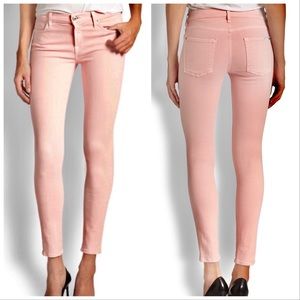 7 For All Mankind Pink Ankle Skinny Jeans